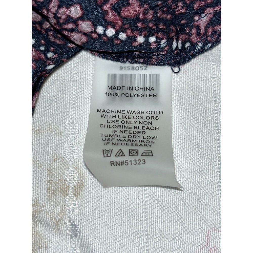 Vince Camuto Womens Size Large Purple Paisley Ruffled Bell Sleeve Popover Blouse - Picture 4 of 13